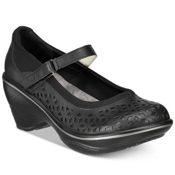 JBU By Jambu Women's Alicante Mary Jane Wedge Clog Black 8M - Picture 1 of 13